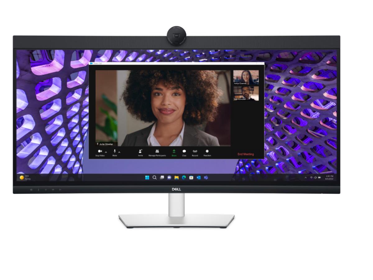 The Dell P3424WEB is a 34-inch curved WQHD monitor designed for professional-grade video conferencing, creative multitasking, and immersive visual experiences. With an ultra-wide 21:9 aspect ratio, 3440 x 1440 resolution, and 1.07 billion color support, this IPS panel delivers superb clarity and color fidelity. Its built-in LAN connectivity, HDMI and DisplayPort, integrated speakers, and Low Blue Light mode make it ideal for all-day productivity and collaborative work environments.