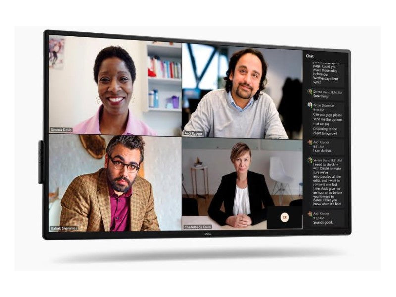 The Dell 55 Monitor - P5525QC offers a premium 4K conference room display solution with a stunning 3840 x 2160 resolution and 55-inch anti-glare IPS screen. It supports wide color coverage and high brightness for dynamic visual performance, making it ideal for collaborative professional environments. Equipped with robust connectivity options and energy-efficient certifications, this monitor is engineered for modern workplace demands.