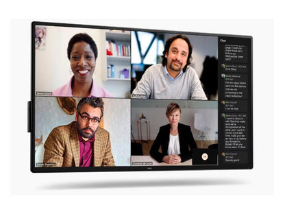 The Dell 55 Monitor - P5525QC offers a premium 4K conference room display solution with a stunning 3840 x 2160 resolution and 55-inch anti-glare IPS screen. It supports wide color coverage and high brightness for dynamic visual performance, making it ideal for collaborative professional environments. Equipped with robust connectivity options and energy-efficient certifications, this monitor is engineered for modern workplace demands.