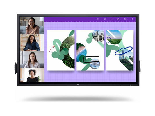 The Dell P6524QT is a 65-inch 4K interactive touch monitor designed for immersive collaboration. With ultra-high definition resolution, 1.07 billion color support, and 350 cd/m² brightness, it enables vivid visuals and responsive touch interactivity. Ideal for professional presentation environments, this display supports HDMI connectivity with built-in speakers and a LAN interface.