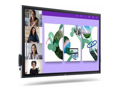The Dell P6524QT is a 65-inch 4K interactive touch monitor designed for immersive collaboration. With ultra-high definition resolution, 1.07 billion color support, and 350 cd/m² brightness, it enables vivid visuals and responsive touch interactivity. Ideal for professional presentation environments, this display supports HDMI connectivity with built-in speakers and a LAN interface.