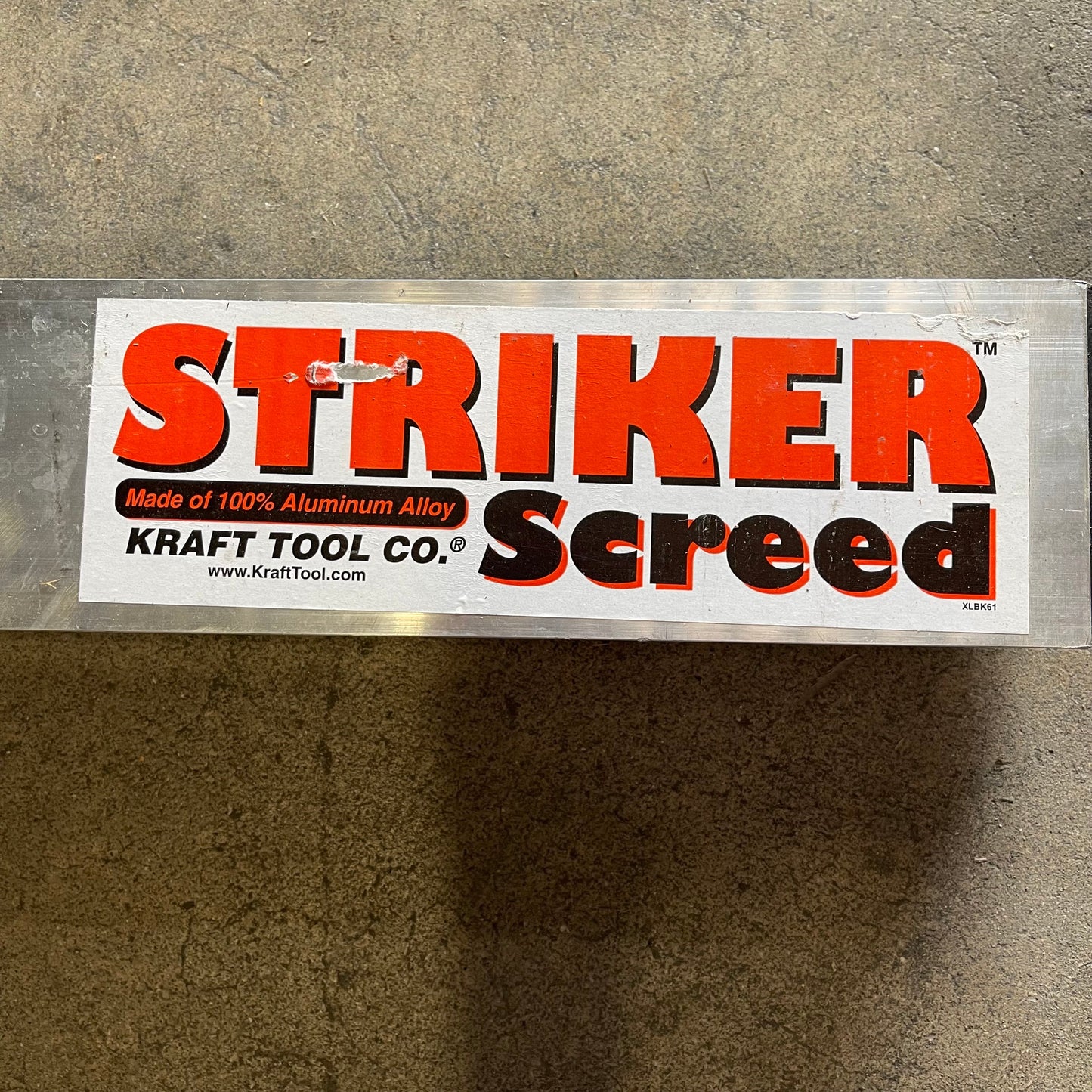 KRAFT TOOL CO. Striker Screed 192”x3-1/2”x1-1/2” ALUMINUM CC612AL