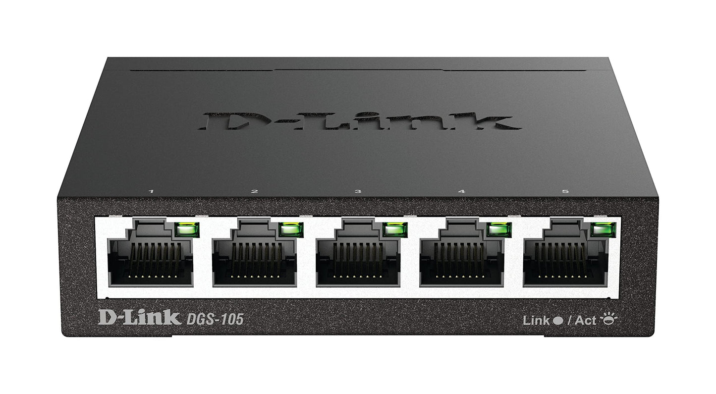 D-Link DGS-105 5-Port Unmanaged Gigabit Desktop Switch