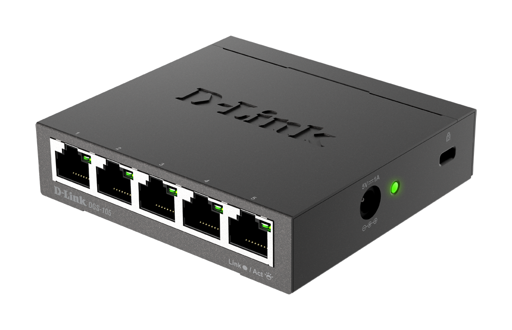 D-Link DGS-105 5-Port Unmanaged Gigabit Desktop Switch