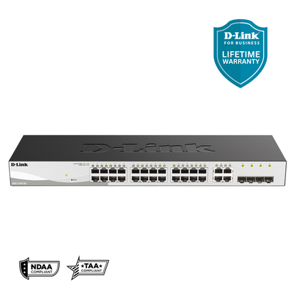 D-Link DGS-1210-28MP 28-Port Gigabit Smart PoE+ Switch