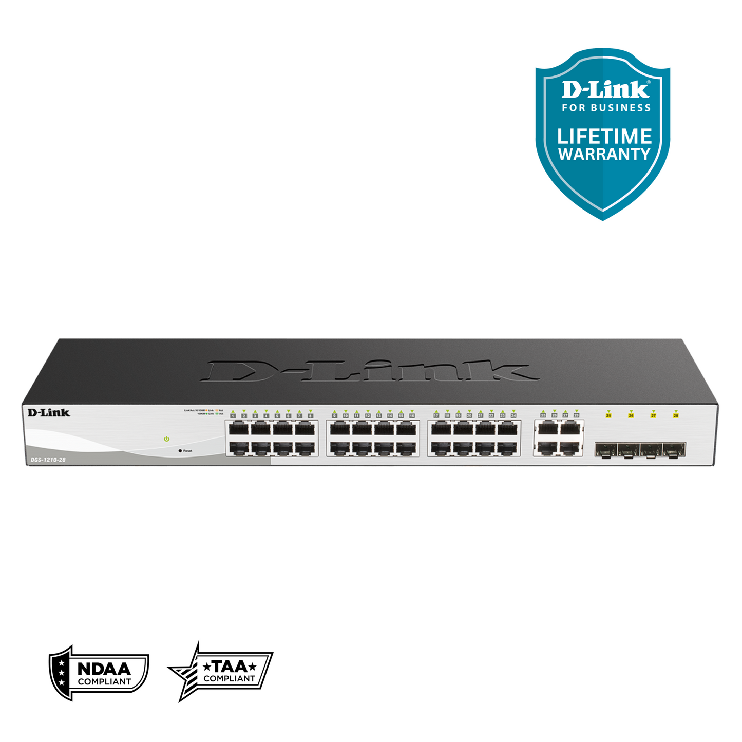 Commutateur Gigabit géré D-Link DGS-1210-28 à 28 ports