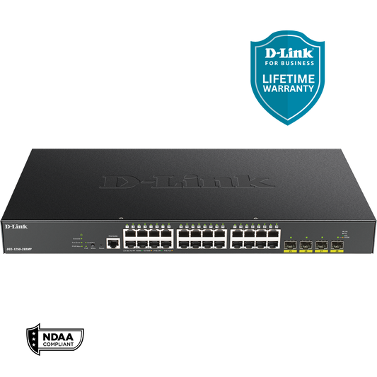 Commutateur intelligent géré 10 Gigabit D-Link DGS-1250-28X-6KV à 28 ports