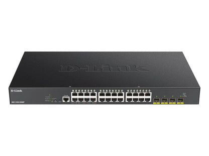 The D-Link DGS-1250-28XMP-6KV is a smart managed 28-port Gigabit Ethernet switch with Power over Ethernet (PoE) support and 10-Gigabit uplinks. Designed for mid-size enterprise networks, it includes robust Layer 2 and Layer 3 capabilities, remote management via Web UI and SNMP, and powerful security through support for RADIUS authentication. This switch features advanced management options and a high-performance, reliable operation suitable for demanding network environments.