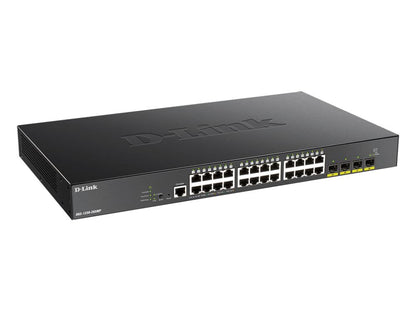 The D-Link DGS-1250-28XMP-6KV is a smart managed 28-port Gigabit Ethernet switch with Power over Ethernet (PoE) support and 10-Gigabit uplinks. Designed for mid-size enterprise networks, it includes robust Layer 2 and Layer 3 capabilities, remote management via Web UI and SNMP, and powerful security through support for RADIUS authentication. This switch features advanced management options and a high-performance, reliable operation suitable for demanding network environments.