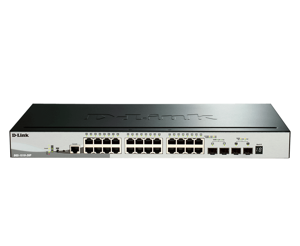 D-Link DGS-1510-28X 28-Port Managed Gigabit Switch with 10G Uplinks