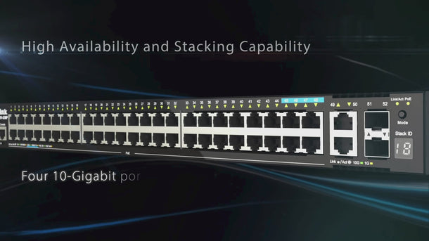 Commutateur intelligent D-Link DGS-1520-52, 52 ports avec liaison montante 10G