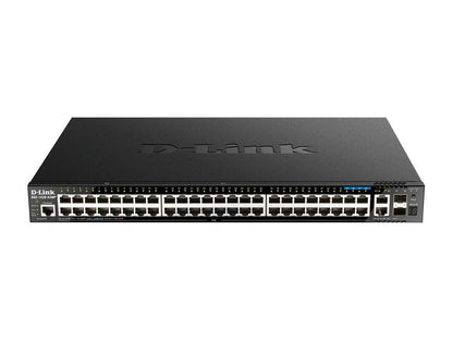 The D-Link DGS-1520-52MP is a full-featured Layer 3 PoE switch designed for high-density network deployments. With 44 Gigabit PoE ports, 4 multi-Gigabit 2.5G PoE ports, and high-speed 10G uplink options, it delivers maximum connectivity and scalability. This rackmount switch also supports TAA compliance, robust management protocols, and a 370W PoE power budget, making it ideal for enterprise and managed networking environments.