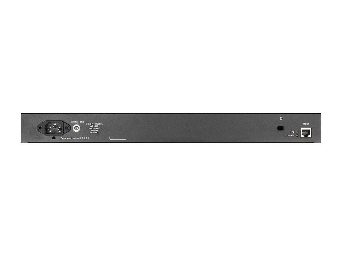 D-Link's DGS-1520-52 Smart Switch delivers flexible performance with 52 1G ports, and four 10G uplink options—two 10GBase-T and two SFP+. It supports physical stacking of up to eight units, making it ideal for scalable midsize network infrastructures. With TAA compliance and Taiwan-origin manufacturing, it's a business-ready choice for government and enterprise environments.