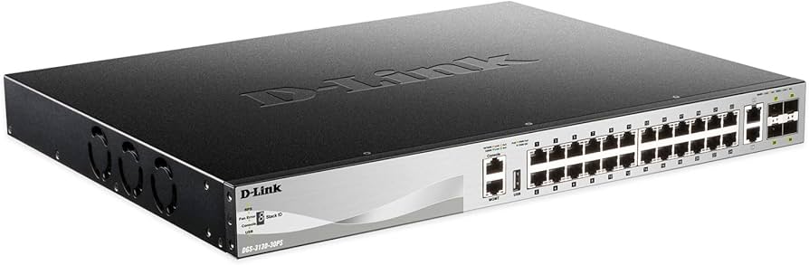 Commutateur Gigabit PoE 24 ports D-Link DGS-3130-30PS avec liaisons montantes 10G
