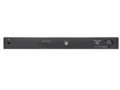 D-Link DGS-3130-30S supports 24 x SFP ports, 2 x 10GBASE-T and 4 x 10G SFP+ ports.  Premium L2 and L3 features.  Physical stacking up to 9 units 80 Gb