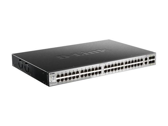 The D-Link DGS-3130-54TS is a Layer 3 Stackable Managed Switch designed for high-volume enterprise networking. It features 48 Gigabit Ethernet ports, 2 10GBASE-T ports, and 4 10G SFP+ ports, providing powerful bandwidth aggregation and flexible deployment options. Advanced features like IGMP snooping, static routing, and Layer 3 protocols make it ideal for scalable managed environments requiring performance and redundancy.
