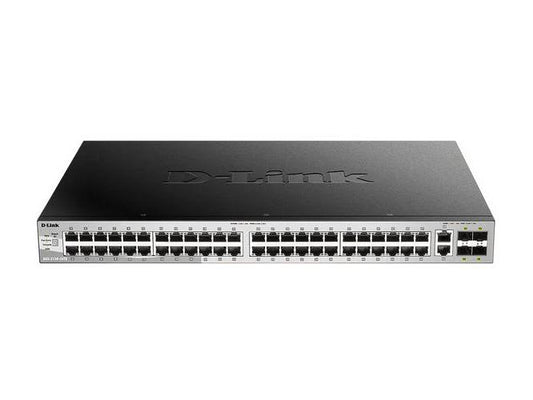 The D-Link DGS-3130-54TS is a Layer 3 Stackable Managed Switch designed for high-volume enterprise networking. It features 48 Gigabit Ethernet ports, 2 10GBASE-T ports, and 4 10G SFP+ ports, providing powerful bandwidth aggregation and flexible deployment options. Advanced features like IGMP snooping, static routing, and Layer 3 protocols make it ideal for scalable managed environments requiring performance and redundancy.