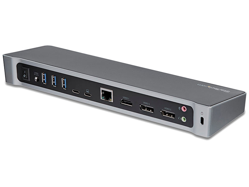 4K USB-C Dock, Triple UHD 4K Monitor Docking Station, Mac &amp; Windows, USB C to HDMI &amp; DisplayPort, 100W Power Delivery, 5x USB 5Gbps Hub