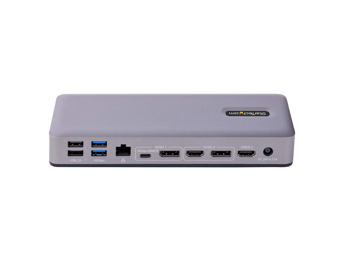 USB-C DOCKING STATION - MULTI MONITOR HDMI/DP/DP ALT MODE USB-C DOCK - TRIPLE 4K30 / DUAL 4K60 - 7-PORT USB HUB - 60W PD - GBE - WORKS WITH CHROMEBOOK