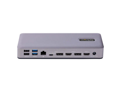 USB-C DOCKING STATION - MULTI MONITOR HDMI/DP/DP ALT MODE USB-C DOCK - TRIPLE 4K30 / DUAL 4K60 - 7-PORT USB HUB - 60W PD - GBE - WORKS WITH CHROMEBOOK