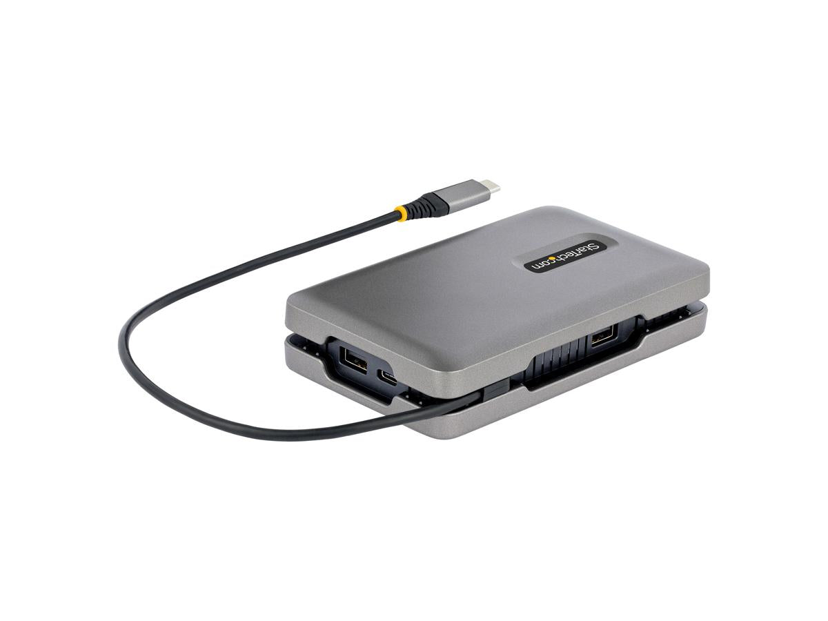 The StarTech USB-C Multiport Adapter enhances productivity with a compact, travel-ready docking solution. Featuring support for 4K60Hz HDMI and 1080p VGA outputs (depending on GPU), this adapter transforms a USB-C port into a comprehensive connectivity hub. With high-speed USB-A ports, Gigabit Ethernet, and Power Delivery charging, it's ideal for mobile professionals.