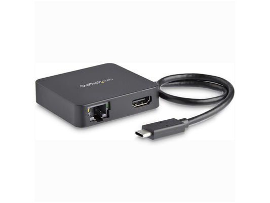 USB C Adapter - USB-C Multiport Adapter for Laptops - 4K HDMI - GbE - USB-C - USB-A - USB 3.0 - Mobile Laptop Dock - Thunderbolt 3 Port Compatible