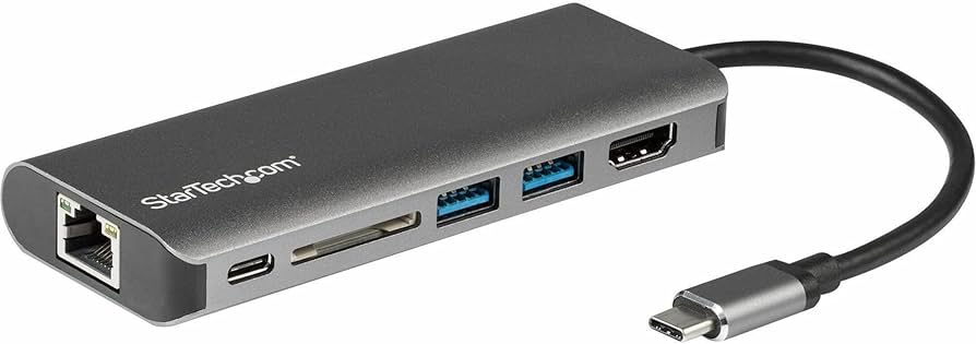 Adaptateur multiport USB-C StarTech avec HDMI 4K, alimentation 60 W et Gigabit Ethernet