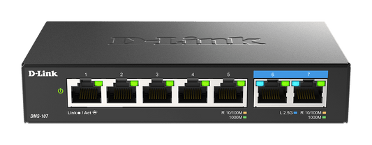 D-LINK DMS-107 7-Port Multi-Gigabit Unmanaged Switch