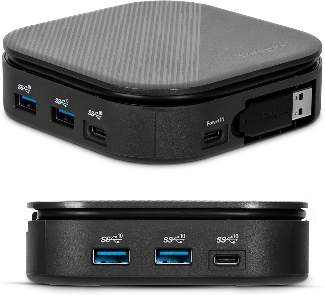 TARGUS USB-C Universal Dual HD Docking Station with 80W PD - Black