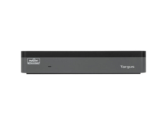 The Targus USB-C Universal Quad 4K Docking Station (DOCK570USZ) is a high-performance solution for professionals needing extensive display and device connectivity. Supporting up to four 4K UHD displays or a single 5K monitor, it offers broad compatibility through USB-C, USB 3.2 Gen 2, HDMI, and DisplayPort. Compatible with major operating systems and built for enterprise environments.