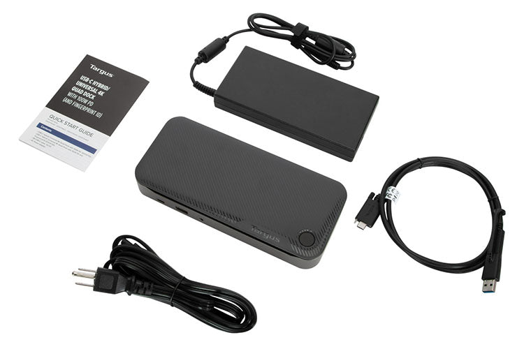 Station d'accueil hybride 4K Targus USB-C avec alimentation 100 W et lecteur d'empreintes digitales