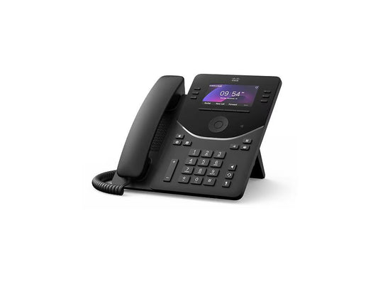 The Cisco Desk Phone 9851 in Carbon Black is a feature-rich communication solution designed for high-performance office environments. With a 3.7-inch color LCD display, support for up to 130 lines, and full-duplex speakerphone capabilities, it is engineered to streamline enterprise-grade voice collaboration. Backed by a 1-year limited hardware warranty and compliant with TAA standards, it ensures both reliability and regulatory compatibility.