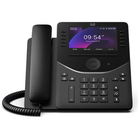 Téléphone de bureau Cisco 9861, sans radio, noir carbone