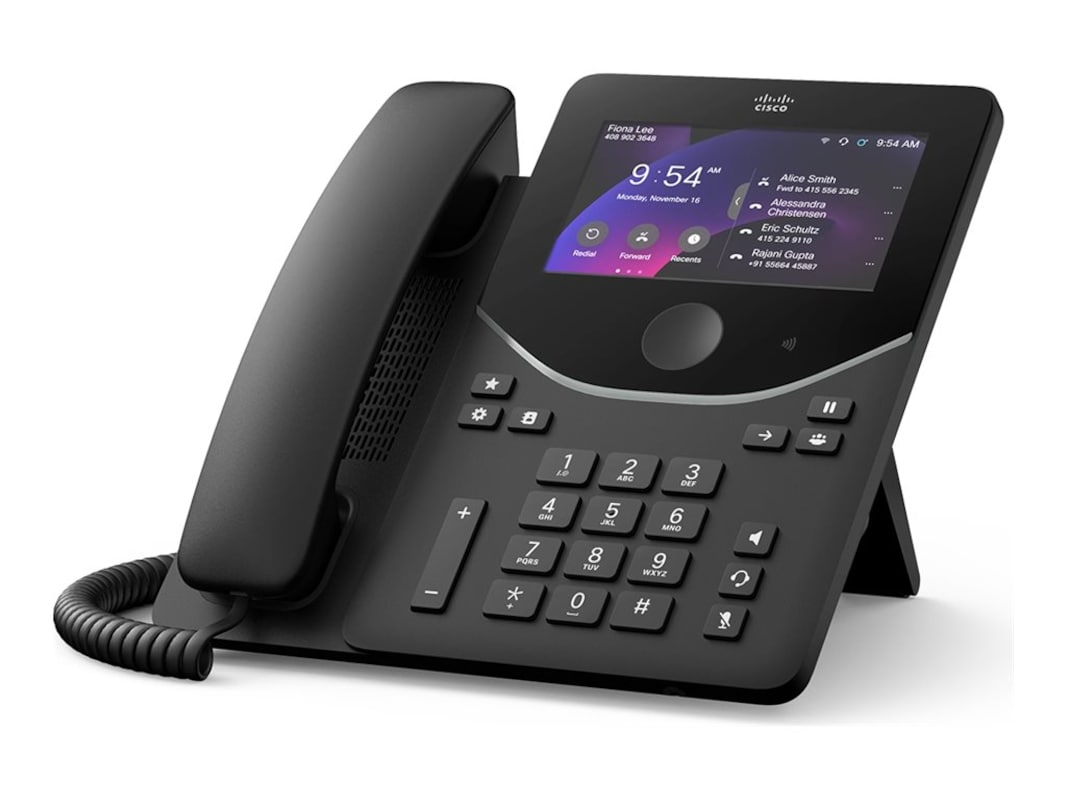 Téléphone de bureau Cisco 9871 sans radio TAA, noir carbone