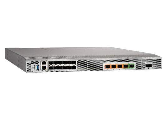 The Cisco MDS 9220i 1RU Multiservice Switch is a high-performance, rack-mountable Fibre Channel switch that supports modern SAN deployments. Designed for front-to-back airflow in data center environments, it includes a comprehensive set of management and security protocols including SNMP v3, RADIUS, and IPsec. It also provides multiple port options, power redundancy, and 80 PLUS Platinum power efficiency.