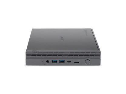 ACER Chromebox CXI5-C432 delivers efficient performance with an Intel Celeron 7305 processor, 4GB of DDR4 RAM, and 32GB of eMMC storage, all optimized for Chrome OS. Designed with remote management in mind, it features 0-touch enrollment readiness, enterprise-ready security with a Kensington lock slot, and compatibility with Acer’s docking monitors (sold separately). Backed by a 1-year limited warranty, it is ideal for enterprise, education, and kiosk deployments.