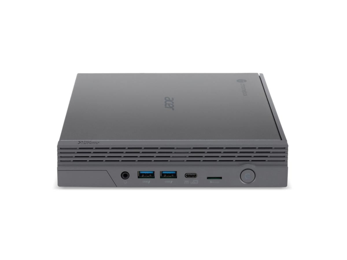 ACER's CXI5-I58G Chromebox combines powerful Intel Core i5 processing with 8GB DDR4 RAM and a 256GB PCIe SSD to deliver responsive performance in a compact mini form factor. Powered by Chrome OS, it includes enterprise-friendly features like Kensington lock slot, 0-touch enrollment readiness, and HDMI x2 for multi-display setups. Compatible docking monitors are sold separately.