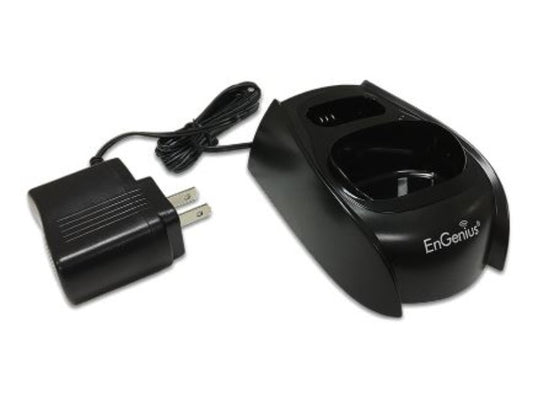 The ENGENIUS DuraFon Desktop Charger is a dedicated charging cradle designed for seamless integration with DuraFon 1X, 4X, PRO, and DuraWalkie handsets. Supplied with an AC adapter, this essential accessory ensures your communication devices remain powered and ready to use, enhancing uptime and operational efficiency. Finished in black, the charger is both functional and visually discreet for desktop use.