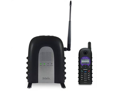 The ENGENIUS DuraFon-SIP is a rugged, long-range SIP cordless telephone system featuring one base station and one handset. Designed for demanding environments, this TAA-compliant solution offers enterprise-level VoIP communication with dependable range and durability. Ideal for large-scale facilities needing reliable mobile voice coverage.