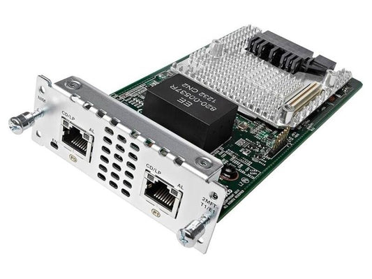 The Cisco 2-Port Multiflex Trunk Voice/Clear-Channel Data T1/E1 Module is a plug-in expansion module designed for Cisco 4451-X Series Integrated Services Routers. Featuring dual T1/E1 ports with integrated CSU/DSU and support for SNMP and Telnet management, it enables flexible deployment in voice and data applications while maintaining TAA compliance. Ideal for enterprise environments requiring consistent performance, robust standards compliance, and seamless router integration.