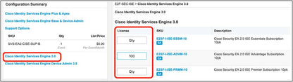 Licence de base Cisco Security ELA 2.0 ISE 1K pour point de terminaison