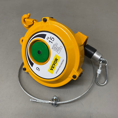 VEVOR BestEquip Spring Balancer Retractable Tool Holder 1.5m Length 20-33lbs(9-15kg) Yellow EW-15