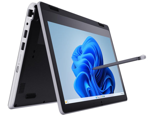 The Dynabook E11W-A3221ED is a compact and versatile educational notebook featuring an Intel N100 processor, 11.6-inch HD touchscreen, and robust connectivity options. Paired with 8GB LPDDR5 RAM and 128GB eMMC storage, it’s optimized for modern classrooms and hybrid learning environments. Designed with a spill-resistant keyboard, durable chassis, and dual webcams, it’s well-suited for reliable daily use.