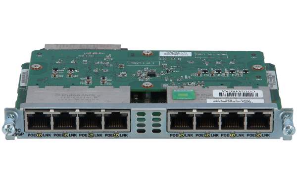 Carte d'interface de commutateur Gigabit Ethernet 8 ports CISCO EHWIC-D-8ESG-P