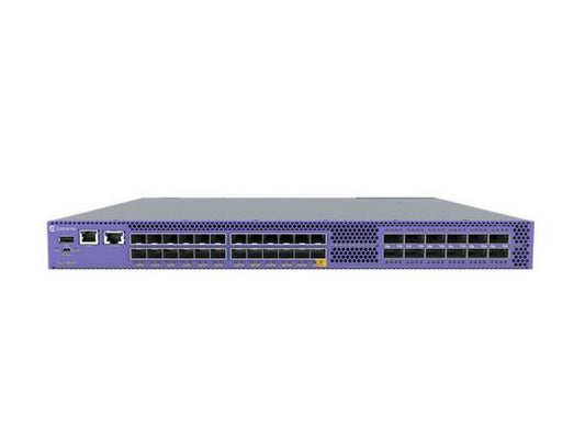 Extreme SLX 9640-24S Router. Supports 24x10GE/1GE + 4x100GE/40GE. (24S+4C sku no Power supplies or Fans)