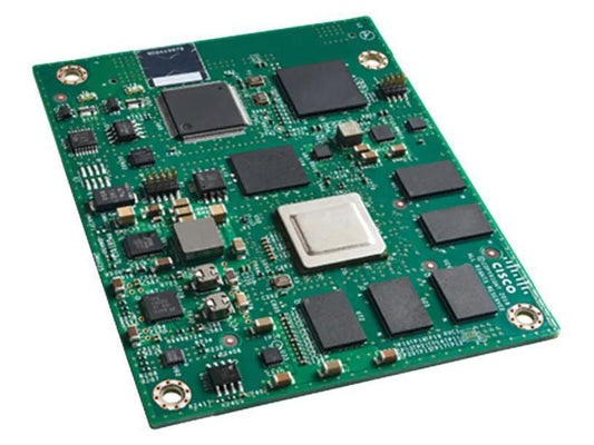 The Cisco ESR6300 Embedded Series Router (no cooling plate) is a high-performance plug-in module designed for rugged networking environments that demand reliability and advanced security protocols. Equipped with 4-port LAN switching and dual WAN interfaces, this router handles Gigabit-level data transfers and offers robust encryption capabilities. Ideal for industrial-grade edge deployments and secure communications, it meets a wide range of compliance standards and TAA regulations.