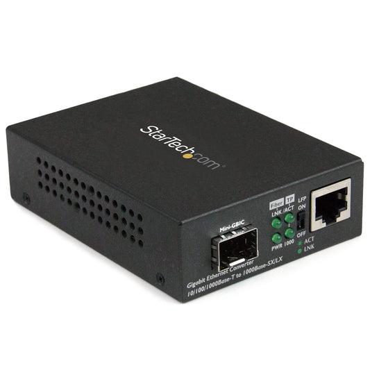 Convertisseur de média fibre optique Gigabit StarTech avec emplacement SFP ouvert
