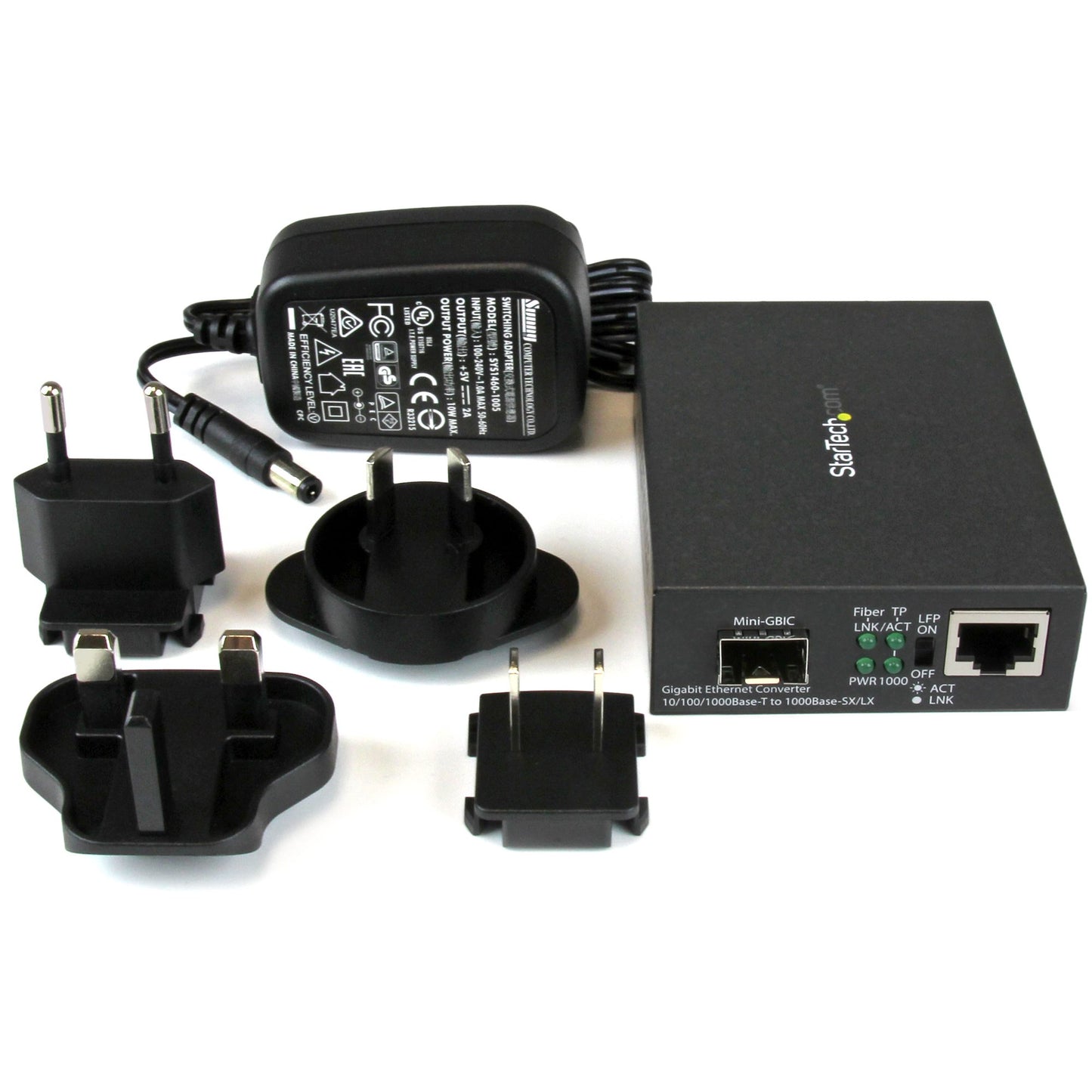 Convertisseur de média fibre optique Gigabit StarTech avec emplacement SFP ouvert