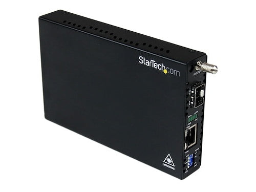 Convert and extend a Gigabit Ethernet connection over fiber using the Gigabit SFP of your choice. This reliable and compact media converter supports 1.25 Gbps transfer over wired connections and is TAA compliant, making it ideal for government or enterprise deployments. Includes a 2-year warranty and essential accessories for straightforward installation.