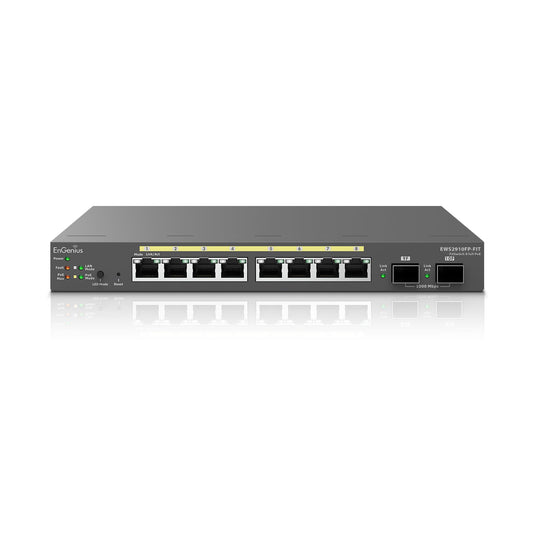 EnGenius EWS2910FP-FIT 8-Port Gigabit PoE+ Managed Switch with SFP Uplinks